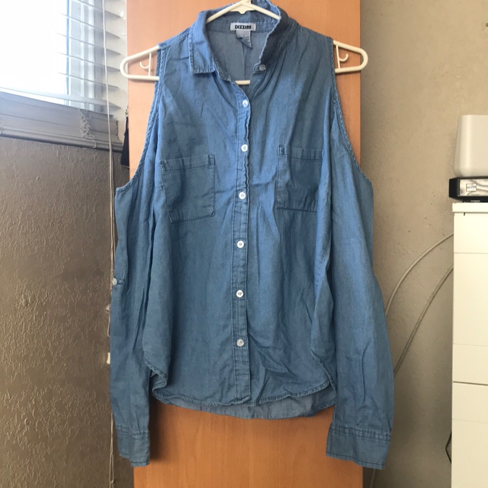 Blue denim shirt